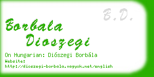 borbala dioszegi business card